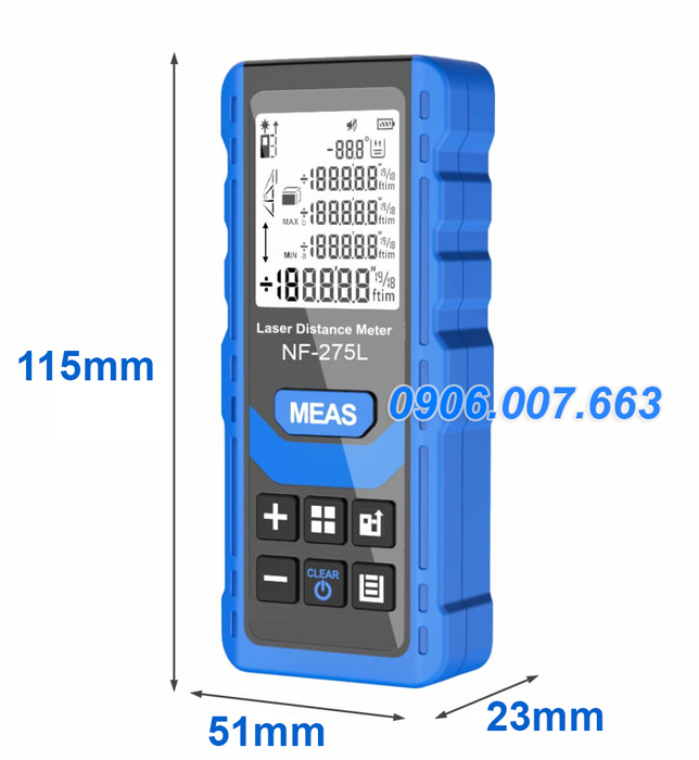 Kích thước máy đo noyafa 275L