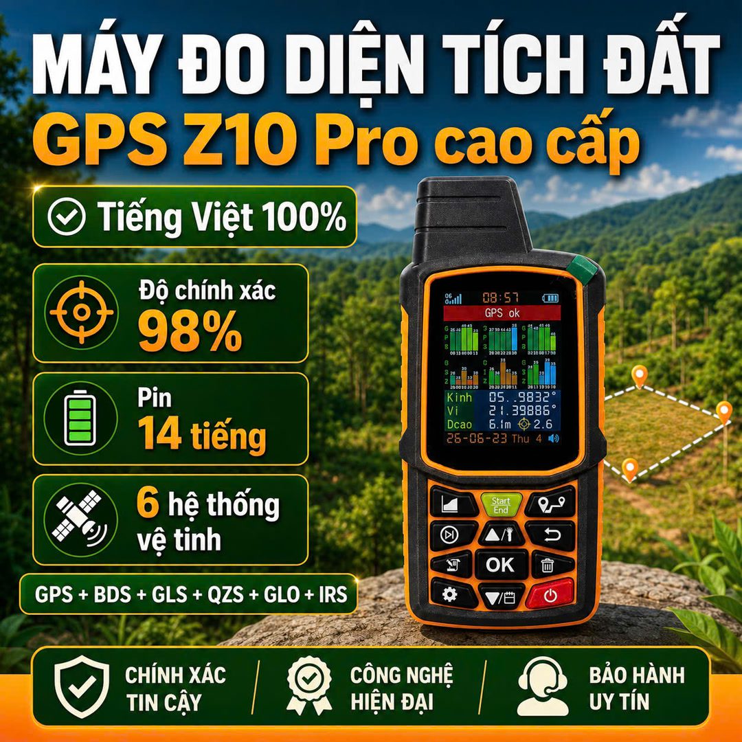 May do dien tich dat GPS Z10 Pro